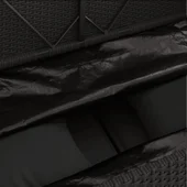 Градинска пейка с възглавници черен полиратан - VL365771 - Thumbnail 9