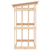 Поставка за дърва за огрев 108x64,5x109 см масивно дърво бор - Thumbnail 6