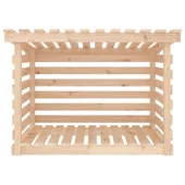 Поставка за дърва за огрев 108x73x79 см масивно дърво бор - Thumbnail 5