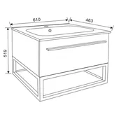 Шкаф за баня с мивка - Аниела - INTER CERAMIC - Thumbnail 4