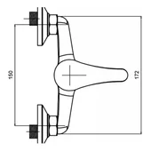 Стенен смесител за душ Alcala НТ-6224 FORMA VITA - Thumbnail 3