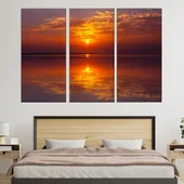 Залез над окенаски хоризонт - картина пано за стена - Thumbnail 2