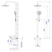 Душ система Торино черен мат INTER CERAMIC - Thumbnail 3