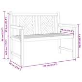 Градинска пейка Кафяво 228 x 60 x 90 см Тиково дърво масив - VL42001964 - Thumbnail 7