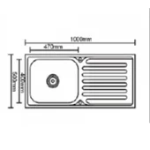 Кухненска мивка алпака ляв плот ICK 8022 L Tampico INTER CERAMIC - Thumbnail 3