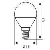 LED лампа MAX LED- 8W- 806LM- E14- 6400K-Ø45 - Thumbnail 2