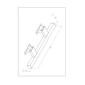 LED осветително тяло за баня 50x9.8x5 см хром INTER CERAMIC - Thumbnail 2