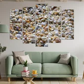 Мидени черупки на плажа - картина пано за стена - Thumbnail 3