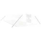 Оранжерия със стоманена рамка бяла 48 м² 12x4x2 м - Thumbnail 1