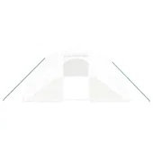 Оранжерия със стоманена рамка бяла 48 м² 12x4x2 м - Thumbnail 3