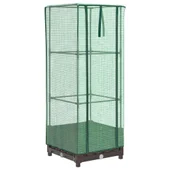 Повдигната леха с покривало, 40x40x123 см - Кафяв сандък - Thumbnail 6