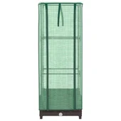 Повдигната леха с покривало, 40x40x123 см - Кафяв сандък - Thumbnail 4