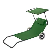 Сгъваем шезлонг с колела и сенник 147x52x24 см MUHLER - Thumbnail 5