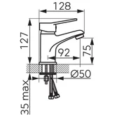 Стоящ смесител за умивалник ISSO хром FERRO - Thumbnail 2