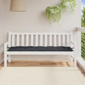 Възглавница за градинска пейка 180x50x7 см плат антрацит - VL4002563 - Thumbnail 3