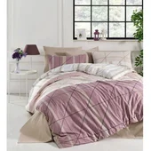 Двоен спален комплект 4 части 100% памук Квадрати ZAMBAK - Thumbnail 1