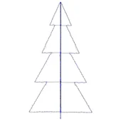 Коледна елха конус, 360 LED сини, закрито и открито, 143x250 см - Thumbnail 5