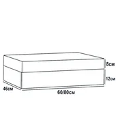 PVC плот за баня Анелия 60х20х46см бял INTER CERAMIC - Thumbnail 2