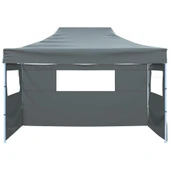 Сгъваема шатра с 3 стени, 431x291x315 см, антрацит - Thumbnail 2