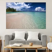 Тюркоазен плаж - картина пано за стена - Thumbnail 1