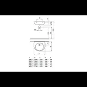 Умивалник хепибат 550х450 с 1 отвор в дясно - Thumbnail 2