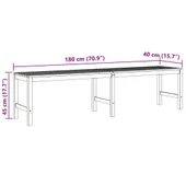 Градинска пейка, 180 см, тиково дърво масив - VL316633 - Thumbnail 8