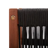 Градински стол с възглавница, акация масив - Thumbnail 5