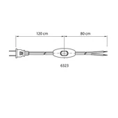 Кабел с прекъсвач и щепсел черен 2м VIVALUX - Thumbnail 2