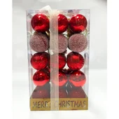Коледни топки Ø4 см Червена палитра 30 бр. - Thumbnail 1