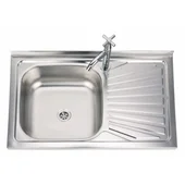 Кухненска мивка алпака с десен плот 80х50х18см INTER CERAMIC - Thumbnail 1