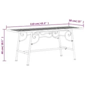 Пейка за дърво, 110 см, черна, стомана - VL318827 - Thumbnail 6