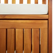 Пейка за съхранение с възглавница, 170 см, акация масив - VL316738 - Thumbnail 6