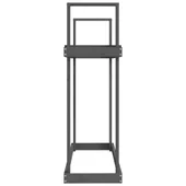 Поставка за дърва за огрев сива 110x35x108,5 масивно дърво бор - Thumbnail 6