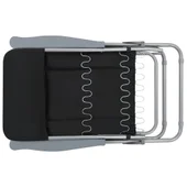 Сгъваеми градински столове с възглавници, 2 бр., черни - Thumbnail 7