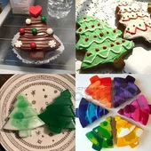 Силиконов молд Елхички с шест гнезда за кексчета - Thumbnail 3