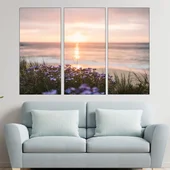 Сини цветчета на брега - картина пано за стена - Thumbnail 2