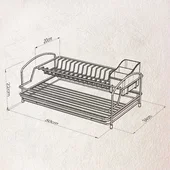 Сушилник за съдове 2 нива KB 008 хром TEKNO TEL - Thumbnail 4