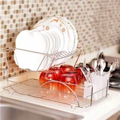 Сушилник за съдове 2 нива KB 009 хромиран TEKNO TEL - Thumbnail 2