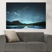 Звездно небе над езерото - картина пано за стена - Thumbnail 1