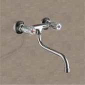 Долен стенен месингов смесител за кухня Дунав INTER CERAMIC - Thumbnail 1