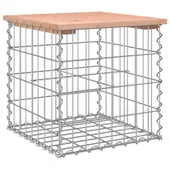 Градинска пейка дизайн габион 43x44x42 см дугласко дърво масив - VL834336 - Thumbnail 2