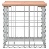 Градинска пейка дизайн габион 43x44x42 см дугласко дърво масив - VL834336 - Thumbnail 3
