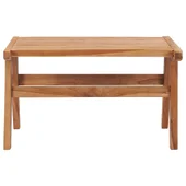 Градински стол с подложка за крака, тиково дърво масив - Thumbnail 11