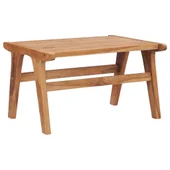 Градински стол с подложка за крака, тиково дърво масив - Thumbnail 10
