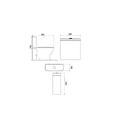 Моноблок с долно оттичане M-105 бял Porto FORMA VITA - Thumbnail 3