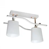 Полилей Lisa 2xE27 60 W месинг и стъкло бяла чашка - Thumbnail 1