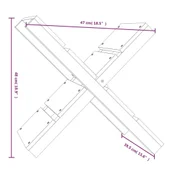 Поставка за дърва, сива, 47x39,5x48 см, борово дърво масив - Thumbnail 8