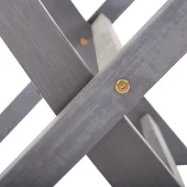 Сгъваеми градински столове, 2 бр., 54 x 57 x 91 сив - Thumbnail 11