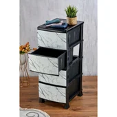 Шкаф декор Бял мрамор 35/45/90 см HAVAN - Thumbnail 2