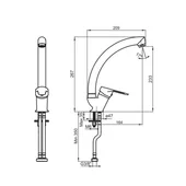 Смесител за кухня с висок чучур Enjoy FAYANS - Thumbnail 2